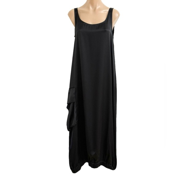 UMA RAQUEL DAVIDOWICZ SILK BLACK REFUGIO POCKETED MAXI DRESS SZ S - Picture 2 of 7